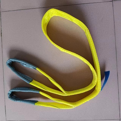 3T Polyester flat webbing sling, Yellow, different length