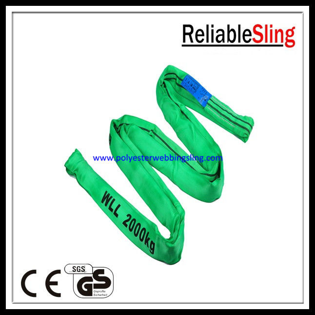 Wear resistant loop Endless Polyester Round Slings Light weight