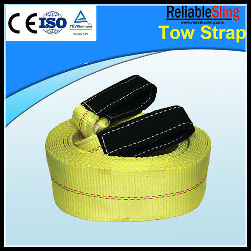 Yellow Nylon Recovery Car Towing Strap CE TUV GS ISO Approved