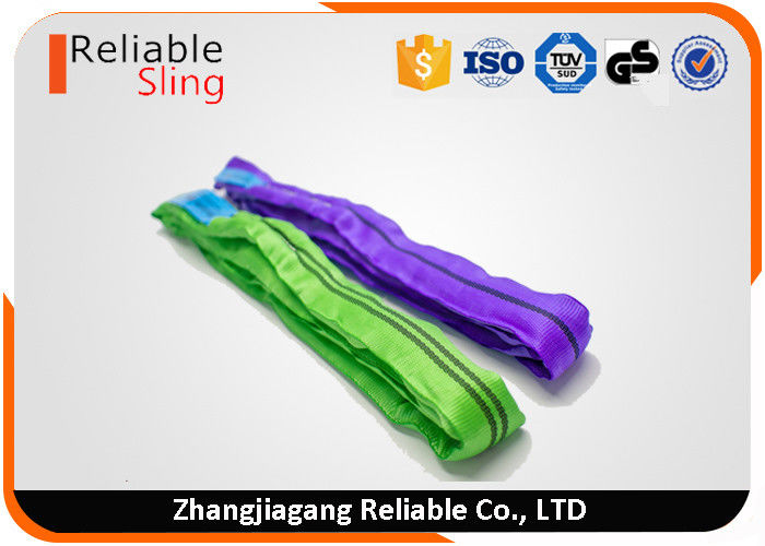 EN14922 Color Code Durable Polyester Endless Round Sling For Cargo Lifting