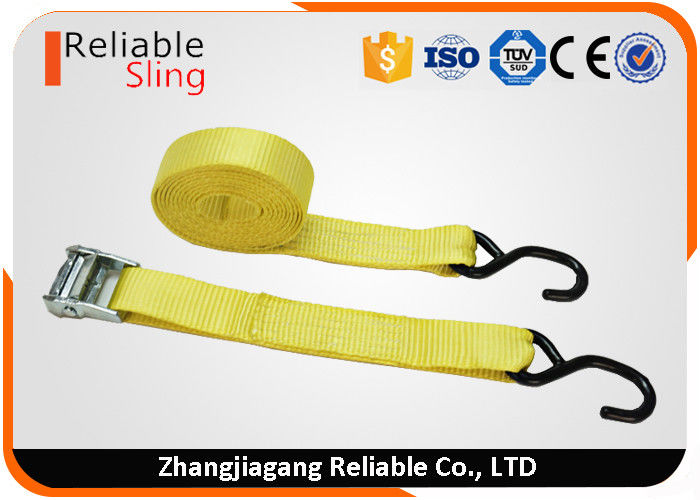 1.5" Muticolor Zinc Alloy Cam Buckle Tie Down Strap with S hooks