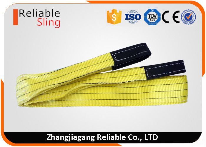 3 Ton Yellow Polyester Flat bing Sling Industrial Rigging Straps