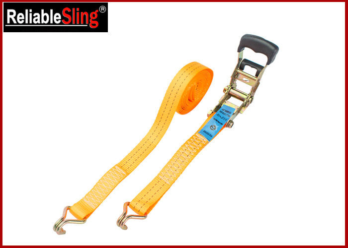 Breaking Strength 50mm 5T Heavy Duty Ratchet Tie Down Strap With One