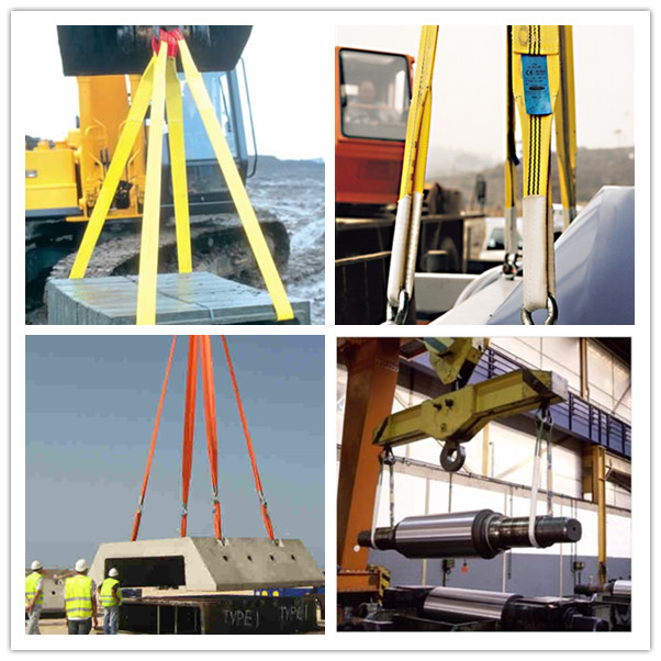 Polyester Flat Double Eye bing Sling Color Code Lifting Sling EN