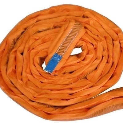 12 Tonne 2 Meters Polyester Round Sling , Endless Webbing Sling Orange 60