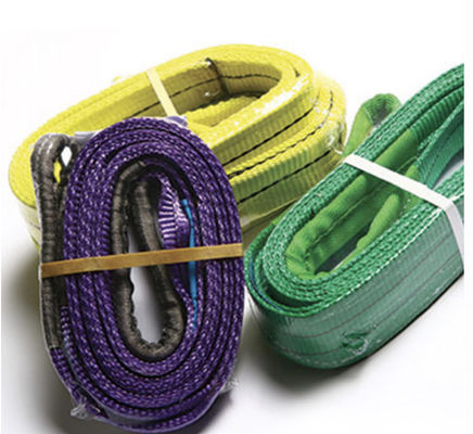 Marine Industry Polyester Webbing Sling With 2T Breaking Strength Temperature Range -40 -- 70 C