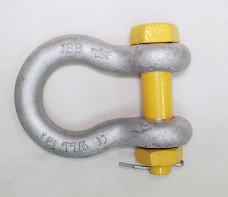 ASME B30.26-2004 Standard Bolt Type Shackle With Corrosion-Resistant Silver Painted Bow And Pin