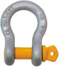 KB 7/16&quot; Type WLL 2.7 Tonne Safety Bow Shackle Galvanized Steel