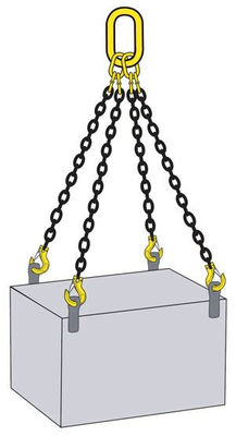 32mm 4 Way Lifting Chains , ISO1835 4 Point Lifting Chain
