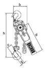 0.75 Tonne Manual Lever Chain Hoist , Lever Block Chain