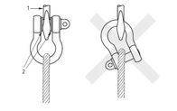 1.25 Inch WLL 12 Tonne Wide Body Shackles , Safety Pin Bow Shackle