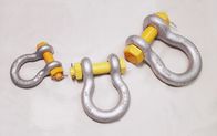 Yellow 1-1/4&quot; WLL 12 Tonne Wide Body Shackles With Safety Bolt