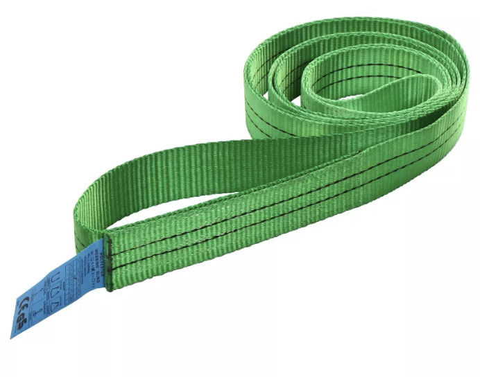 2 Tonne Single Layer Flat Webbing Sling , Green Endless Lifting Slings