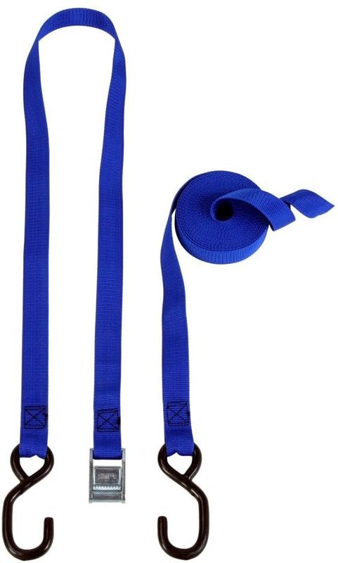 ISO9001 Blue 1T 25mm 8 Meters S Hook Tie Down Straps