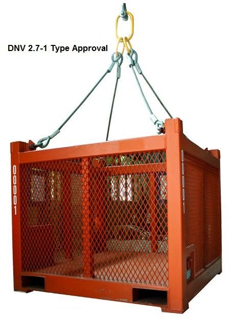 8 Tonne DNV 2.7-1 Wire Rope Sling Assembly , 4 Leg Wire Rope Sling