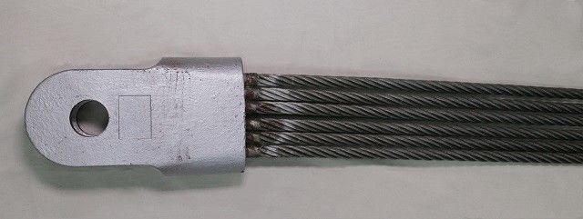 5:1 90mm Wire Rope Sling Assembly , EN 13411-4 Open Spelter Socket