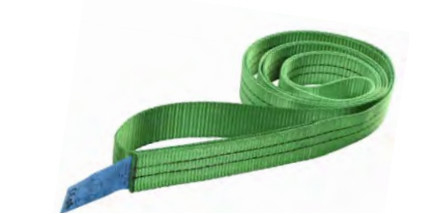 Describes Lifting Sling Made Of Flat Polyester Webbing Rated For A Maximum Load Of 4 Tonnes Featuring An Eye-and-eye Design Loops At Both Ends Colored Blue