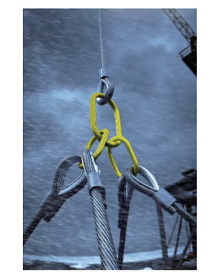 6 x 37 a Construction Wire Rope Sling Assembly Equipped With Standard Shackle Or Hook And Master Links 1770 MPa Strength