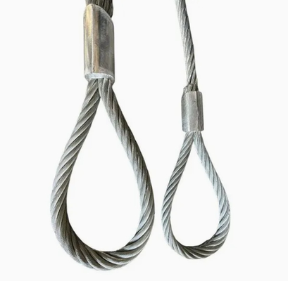 High Capacity Wooden Wheel Wire Rope Sling | 2mm-28mm Diameter | Galvanized