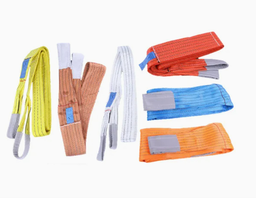 High-Performance Flat Single Double Ply Polyester Webbing Sling For Superior Lifting Safety