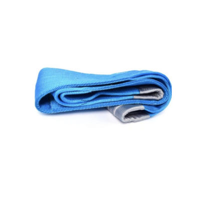 Single Layer 4 Tonne Flat Polyester Webbing Sling Eye and Eye lifting sling blue