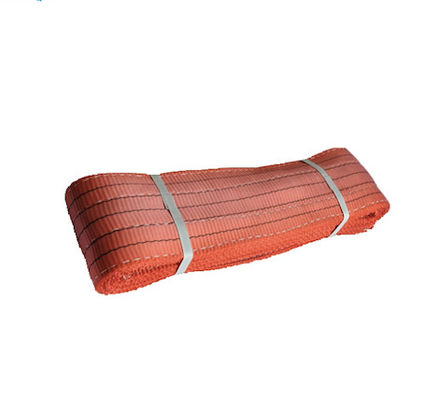 Orange 4M 100% Polyester 10 Tonne Flat Lifting Slings, webbing sling, single layer