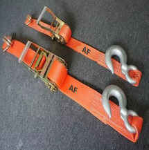 Working Load Limit 833 Lbs Ratchet Tie Down Straps With S-Hooks And Durable Polyester Material