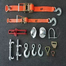 Working Load Limit 833 Lbs Ratchet Tie Down Straps With S-Hooks And Durable Polyester Material