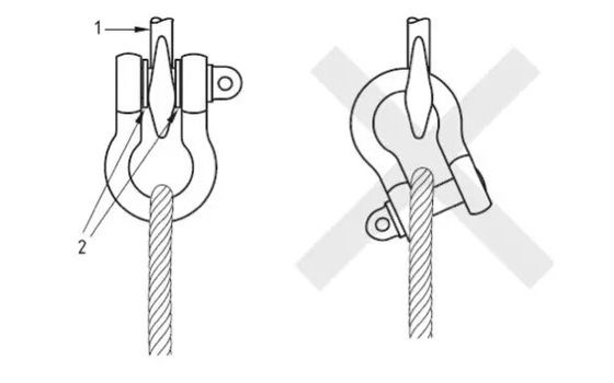 1.25 Inch WLL 12 Tonne Wide Body Shackles , Safety Pin Bow Shackle