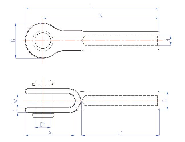 ASME B30.9 0.5 Inch Open Swage Socket Wire Rope