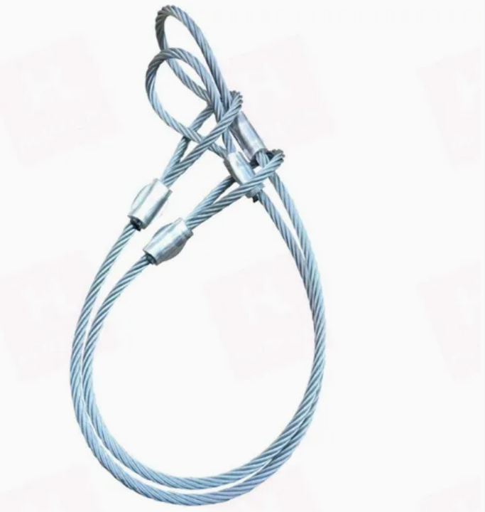 5-Ton Single Leg Wire Rope Sling with Rings & Thimbles: Premium Lifting ...