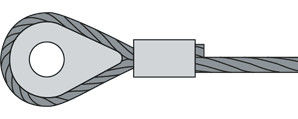 Self Coloured 2 Inch 52mm Steel Wire Rope Thimble