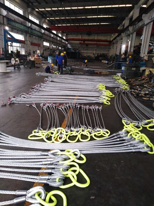 8 Tonne DNV 2.71 Wire Rope Sling Assembly , 4 Leg Wire Rope Sling